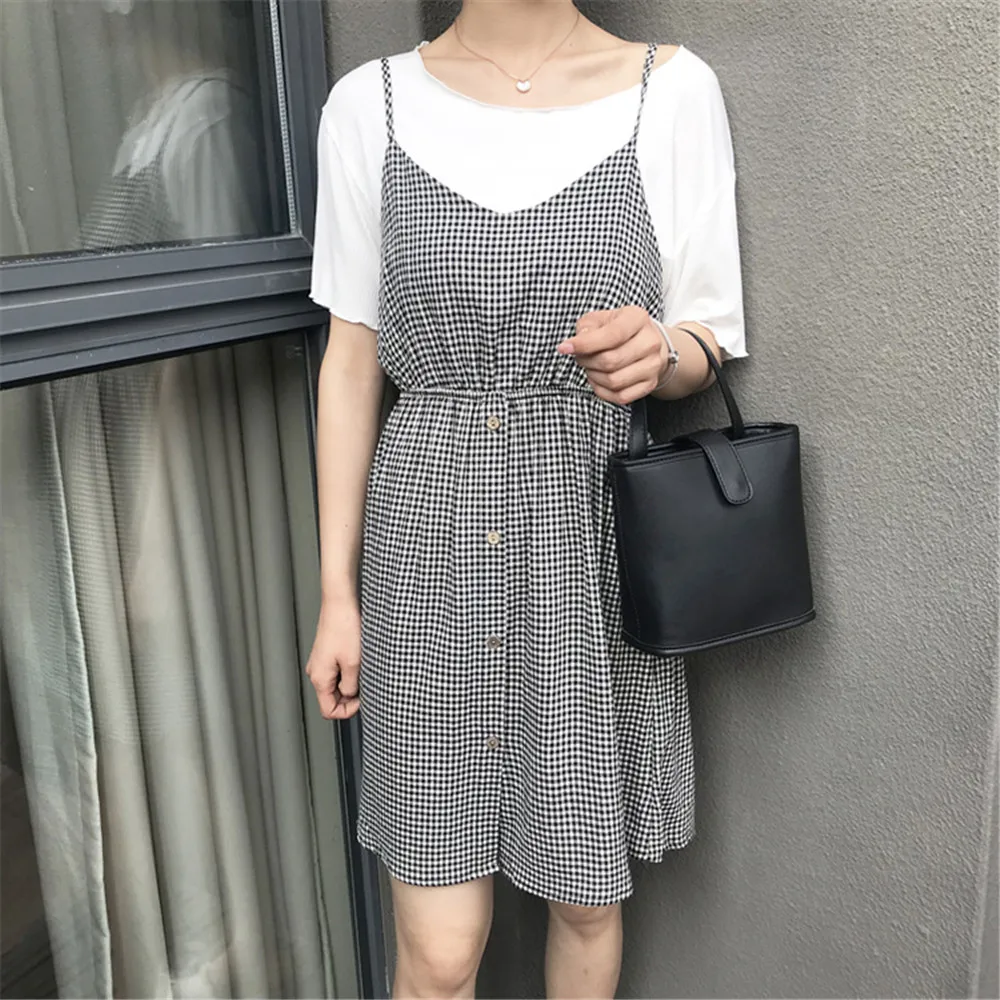 Sexy Backless Beach Dress 2018 Summer 2 types Short&long Plaid Vacation Dress Casual Vestidos Strapless Women Bow Dresses (25)