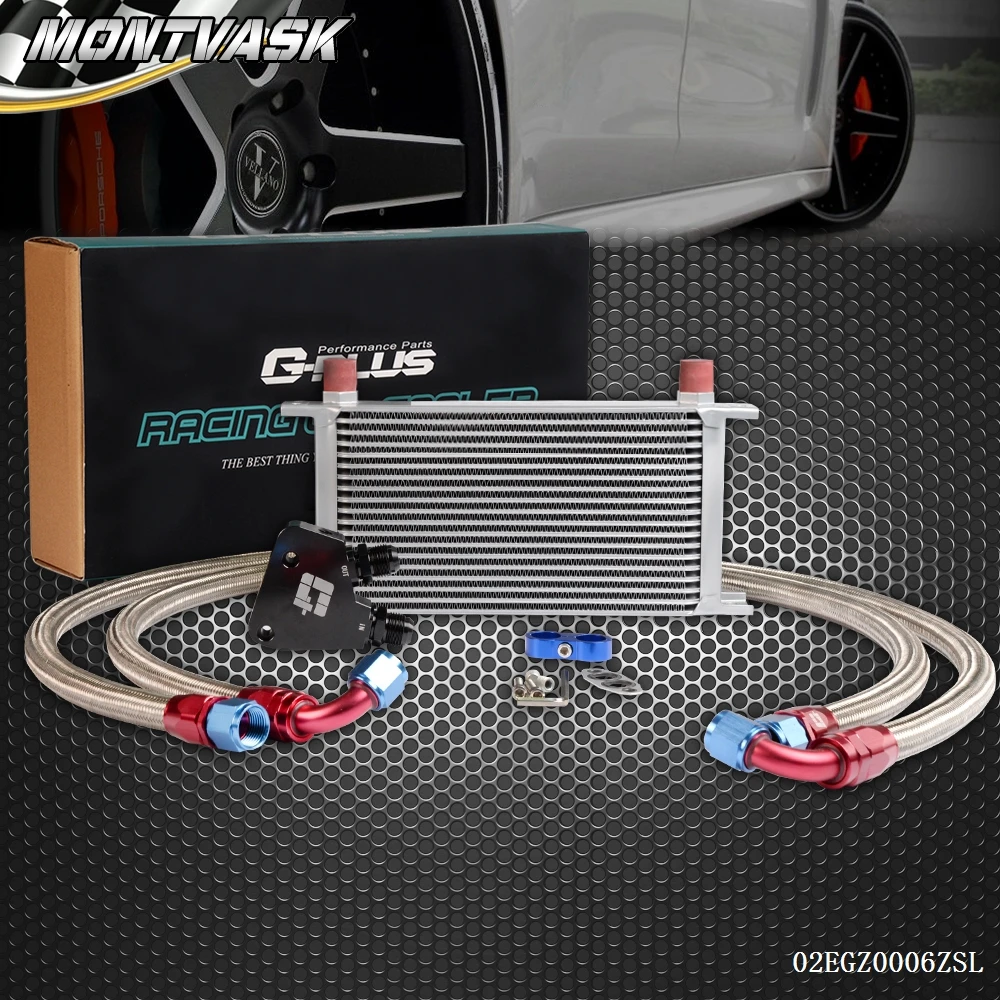 19 Row Engine Oil Cooler Kit + Sandwich Plate For BILLET LS1 LS2 LS3 LSX VE HSVin Oil Coolers