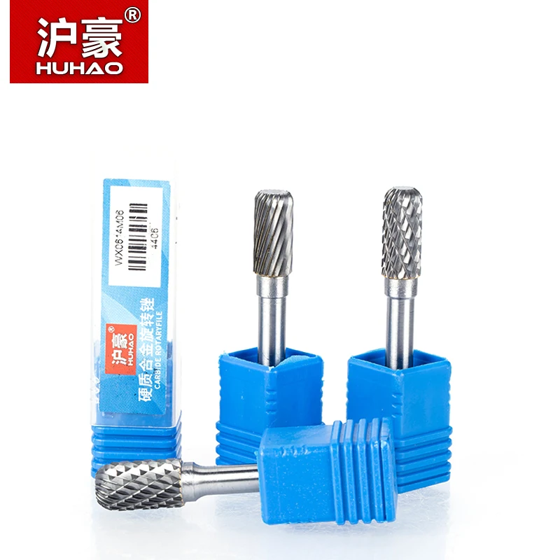 

HUHAO 5pcs/lot 6mm Shank Tungsten Steel Cutter Metal Grinding Carving Rotary File Cylindrical Router Bit Polishing W Type