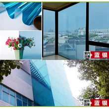 Длина 200 см синий цвет Солнечная Оконная Пленка Самоклеящаяся анти-УФ теплоизоляция Декор оконная пленка фольга для Privavy защиты