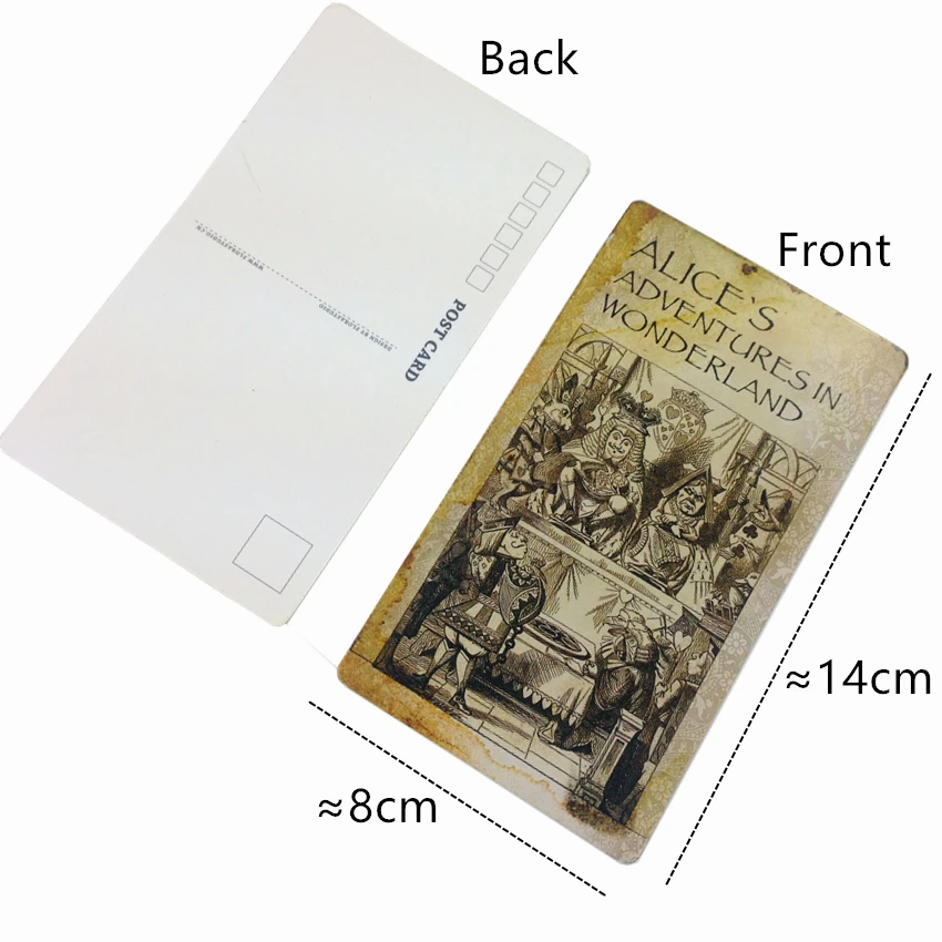 5 шт в упаковке Винтаж Алиса: безумие возвращается Почтовые открытки поздравительные открытки открытка-картина для записи Greeeting карты Carte Postale приглашение на свадьбу