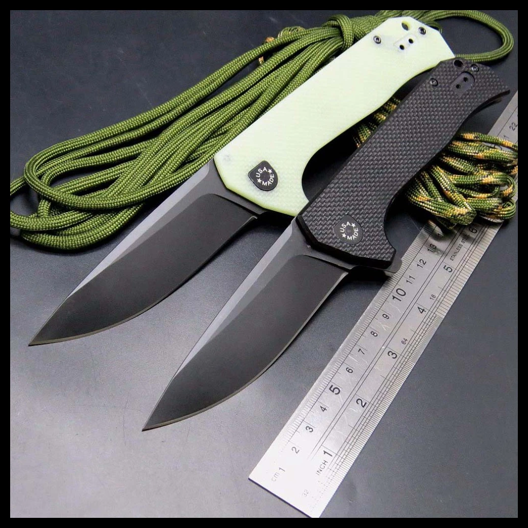 

BJL New Arrival Ball Bearing Folding Knife Steel G10 Titanium Plating Handle 204P Camping Survival Knife EDC Hand Tool ZT 0804