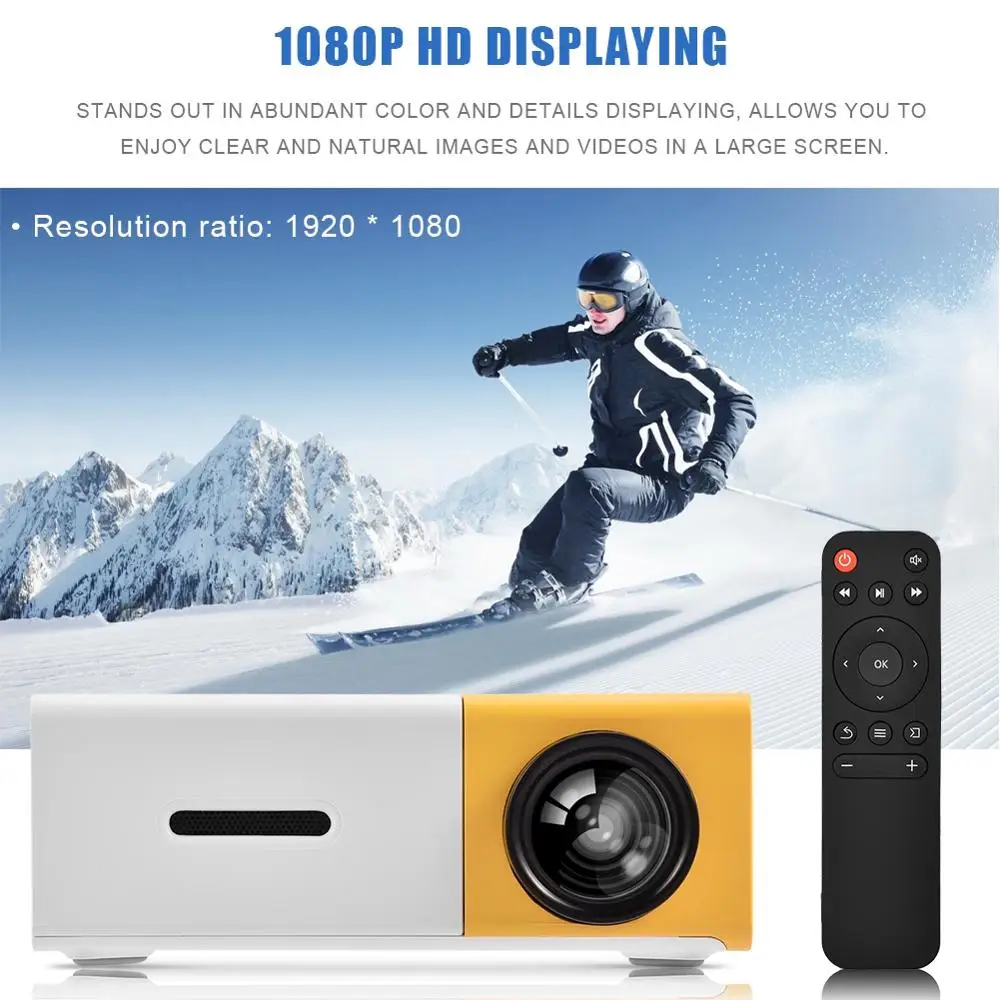 Светодиодный видеопроектор мини проектор с поддержкой 1080P портативная звуковая