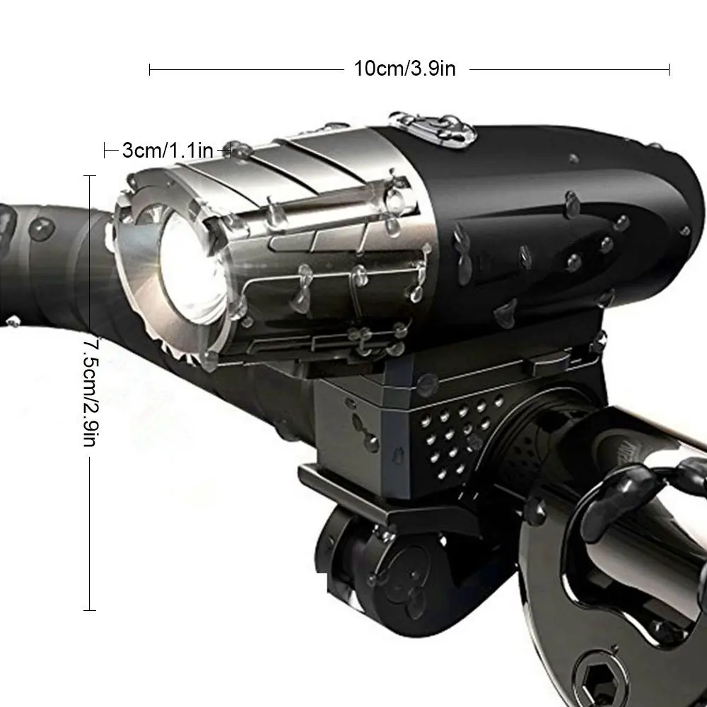 Discount LED Super Bright Bicycle Headlights USB Charging Waterproof Lithium Battery Rear Bike Lamp Cycling Intimate Accessories 12