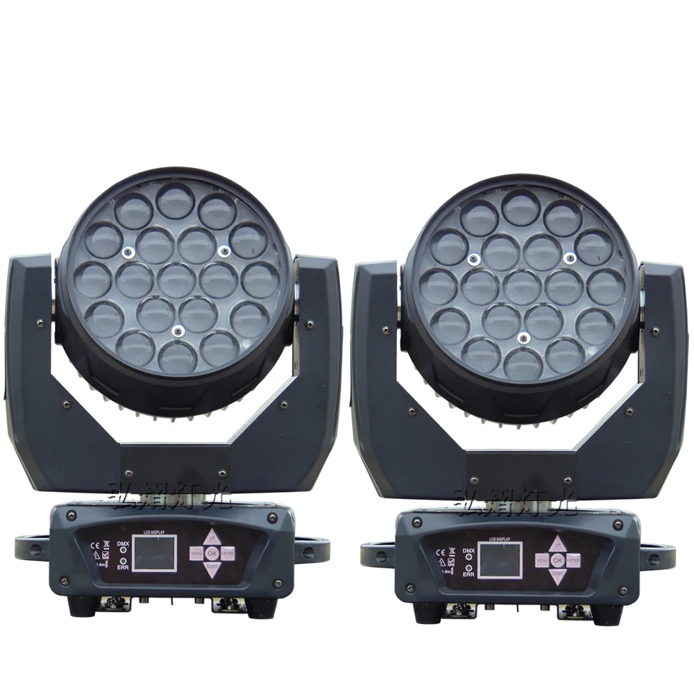 

zoom wash moving head 19x15W RGBW 4in1 LED moving head Mini DJ dmx stage light 2 pieces/lot