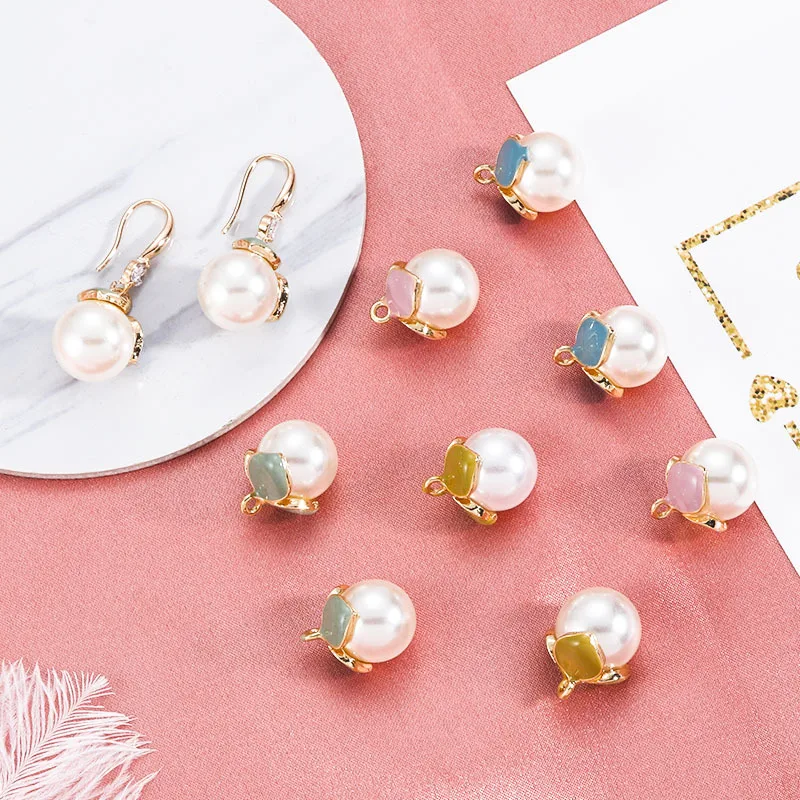 

New style 30pcs/lot 14mm beads decoration cartoon flowers buds shape alloy floating locket charms diy jewelry earring accessory