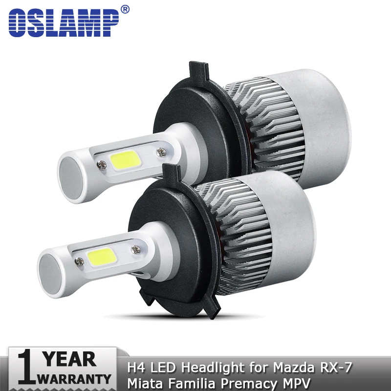 Oslamp H4 светодиодный светильник на голову лампы Hi Lo автомобильный 72 Вт 8000lm 12 В 24