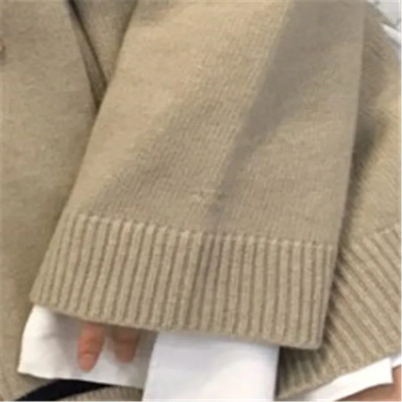 HziriP осенне-зимний высококачественный Женский милый вязаный модный удобный свитер пуловер с длинными рукавами однотонные женские топы