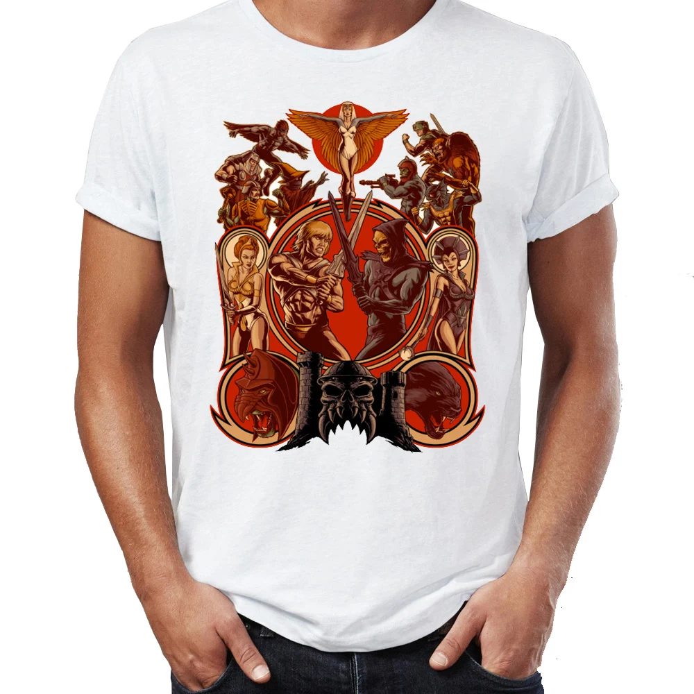 

Men's T Shirt He-Man and The Master of The Universe Skeletor Awesome Artwork Printed Tee