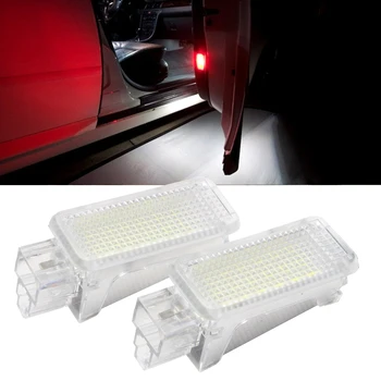 

For Audi A3 A4 A6 TT For VW Golf Passat Bettle Skoda LED Car Interior Footwell Nest Courtesy Door Projector Lamp Light x2