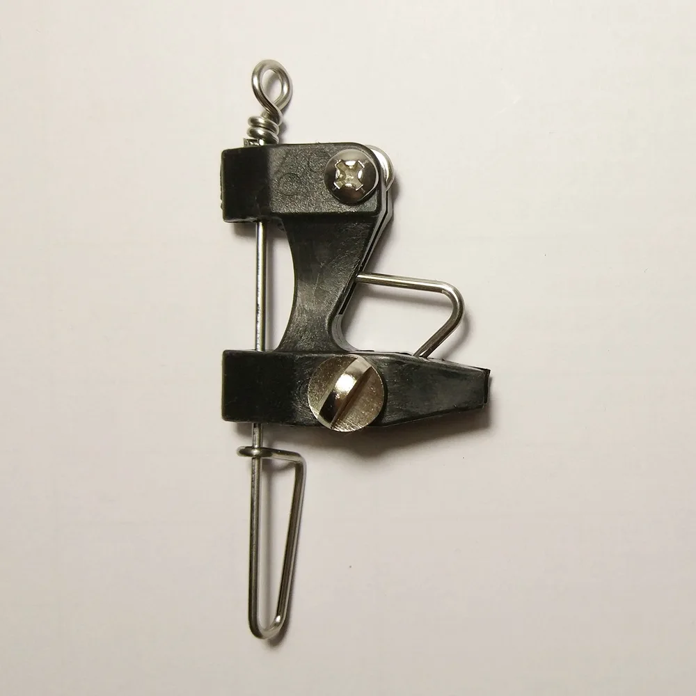 2pcs Downrigger Release Clip Black With Ring&Snap Wirein Fishing Tools