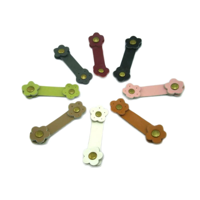 

5PCS Bag Hasp Leather Bag Buckle Flower Handmade Wallet Card Pack Buckles Decoration Bottons for DIY Handbag Accessories