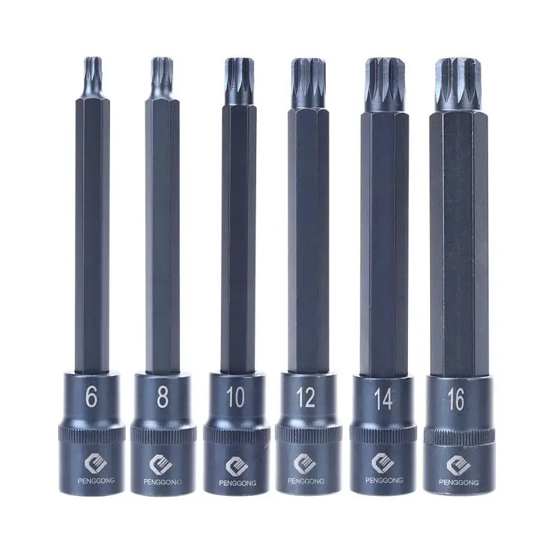 

1/2 inch Screw Head 12 Angles Torx Screwdriver Drill Socket Bits Adapter Converter M6 M8 M10 M12 M14 M16 Screwdriver Hand Tool