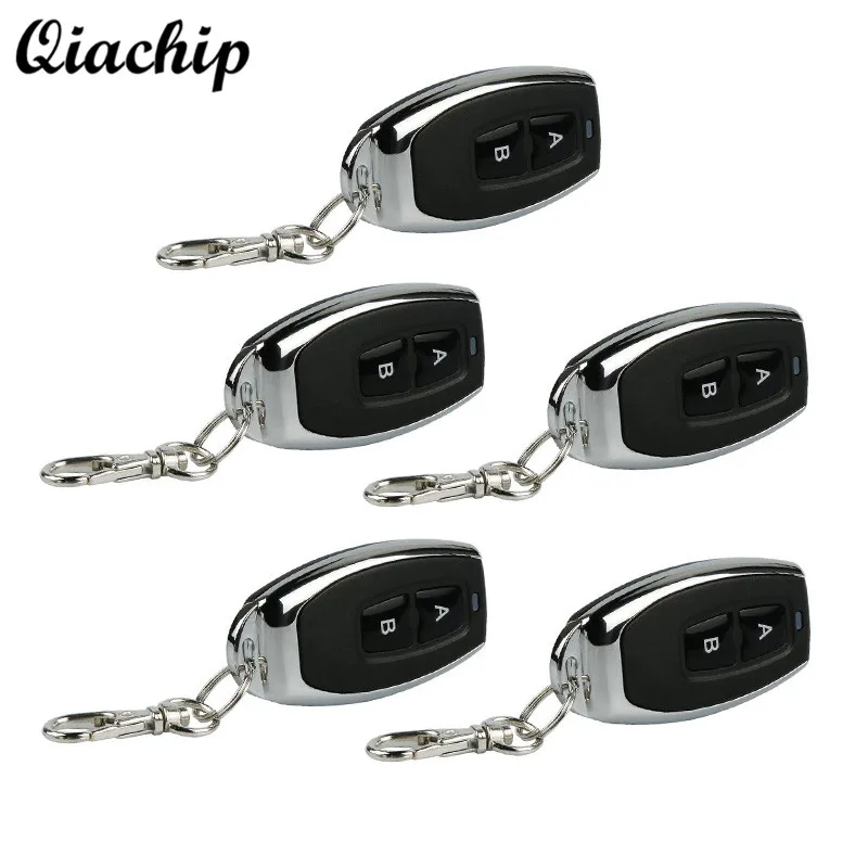 

QIACHIP 5pcs 433 mhz Mini Low Power RF Remote Control Switch Code 1527 EV1527 For Garage Gate Door Controller Alarm Car Key Fob