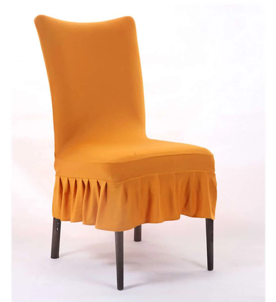 Спандекс чехлы на стулья эластичные чехлы на стулья со спинкой чехлы на стулья для кухни/столовой/офиса - Цвет: Golden