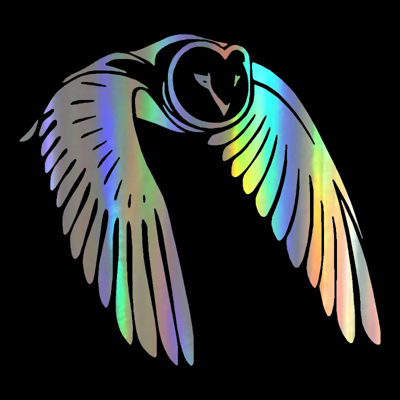 

Flying Owl Bird Car Sticker Car Styling Cute Animal Stickers Car Body Decals 15*13.8CM Black/Silver/Laser