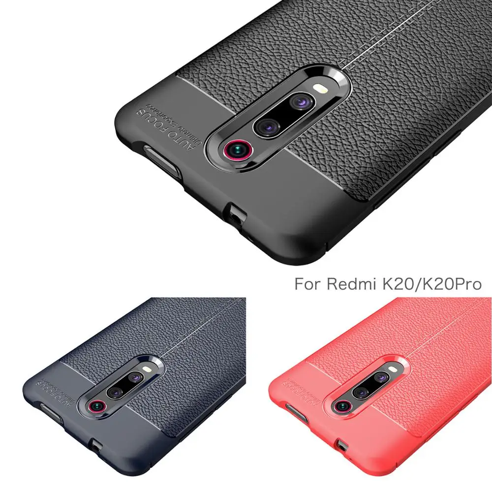 In Fibra Di Carbonio Di Caso Per Xiaomi Mi 9 T Molle Molle Del Silicone Antiurto Di Protezione Della Copertura Posteriore Di Caso Xiaomi Mi 9T Pro Xia