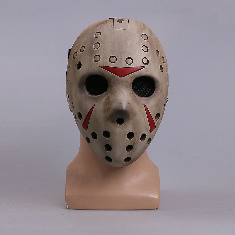 Hot game Friday the 13th Mask Cosplay Jason Butcher Masks Terror Horror Resin Adult Halloween Party (4)