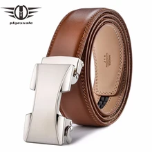 Plyesxale, дизайнерские ремни, мужские, высокое качество, ceinture homme, кожаный ремень, мужские,, автоматическая пряжка, ремень, коричневый, cinto masculino B53