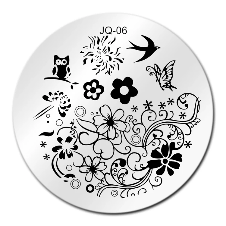 Лепесток Ласточка шаблон для стемпинга нейл-арта Image Plate JQ06 пластины ногтей