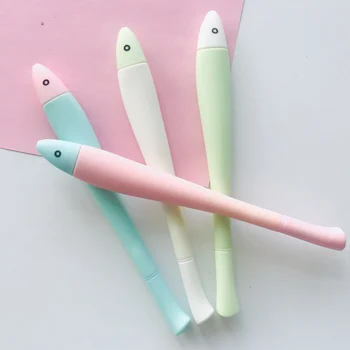 

3PCS/lot Cute Kawaii Macaron Color Fish Style Gel Pen Rollerball Pen School Office Supply Student Stationery Black Ink 0.5mm