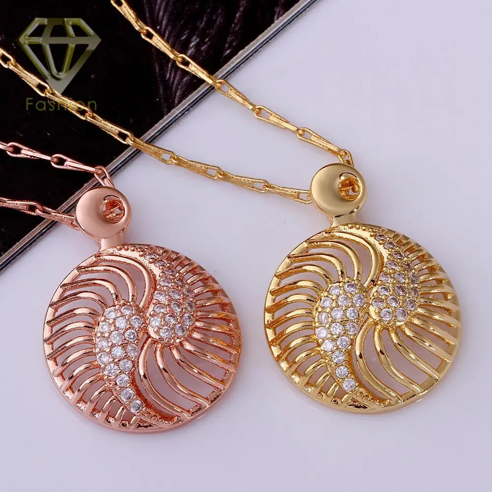 Christmas Gift New Design Jewelry Round Rotary Screw Pendant AAA+ Cubic