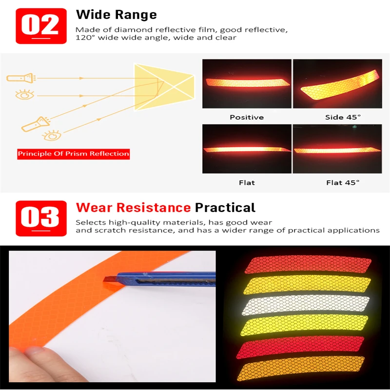1 шт. Светоотражающая Предупреждение ющая наклейка на колесо, брови, открывающая дверь, наклейка с алмазным колесом, светоотражающая полоска, наклейка на машину, автомобильные аксессуары