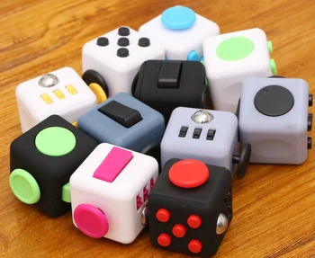 Squeeze Fun Stress Reliever Gifts Fidget Cube Relieves Anxiety and Stress Juguet For Adults Children Fidgetcube Desk Spin Toys