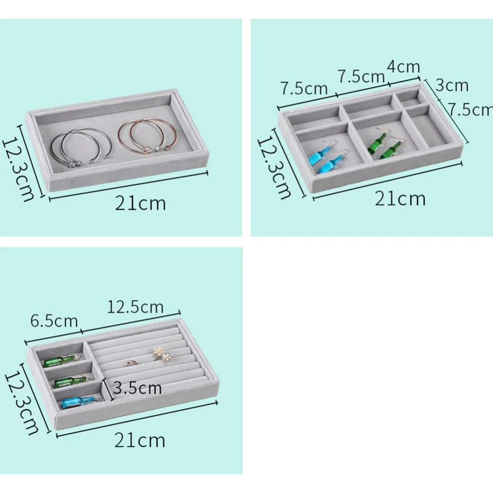 1Pc New Drawer DIY Jewelry Storage Tray Ring Bracelet Gift Box Jewellery Organizer Earring Holder Small Size Fit Most Room Space