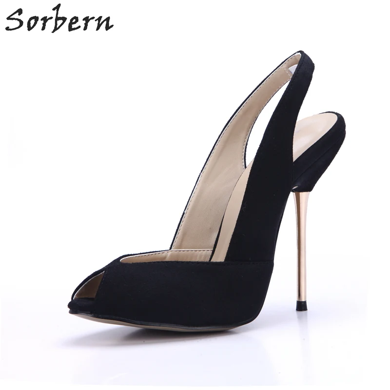 

Sorbern Mature Lady Shoes Women Black Gold High Heels Open Toe Summer 2018 Ladies Shoes With Heels Spring 2018 Fashion Woman