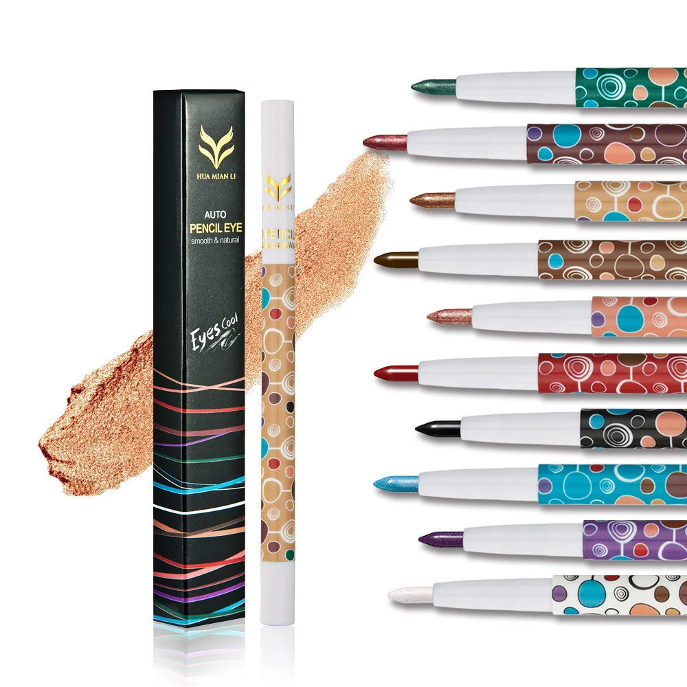 

HUAMIANLI 2017 New Arrival 12 Colors eyeshadow Pencil Highlighter Eyeshadow maquiagem glitter cosmetics Make Up Tool kit