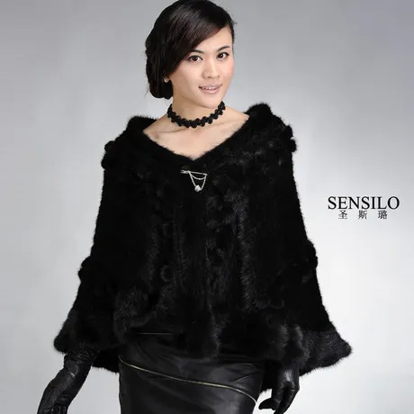 Женская осенне зимняя шаль из натурального меха норки модель VF0155 2016|mink fur shawl|fur