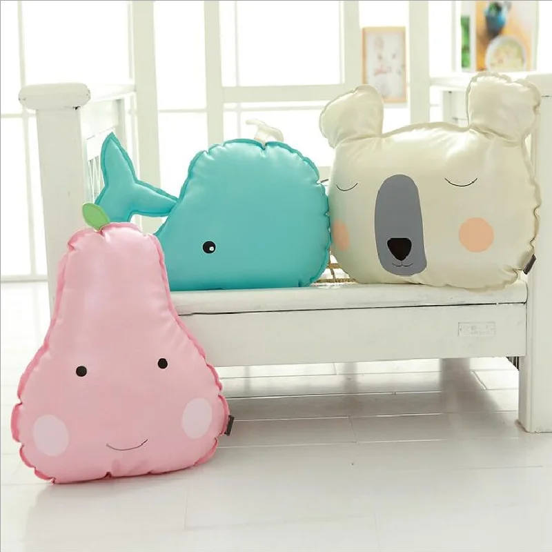

Cute Animals Bear Whale Baby Calm Sleep Cushion Pillow Kids Bed Room Home Decor Toys Nordic Style Dolls Photo Props Gifts Girls