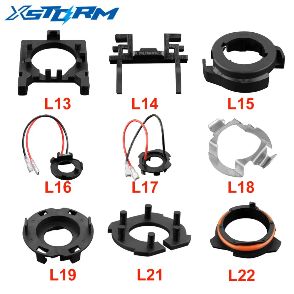 2Pcs H7 LED Headlight Adapter H1 H7 Bulb Holder Car Socket Base for KIA