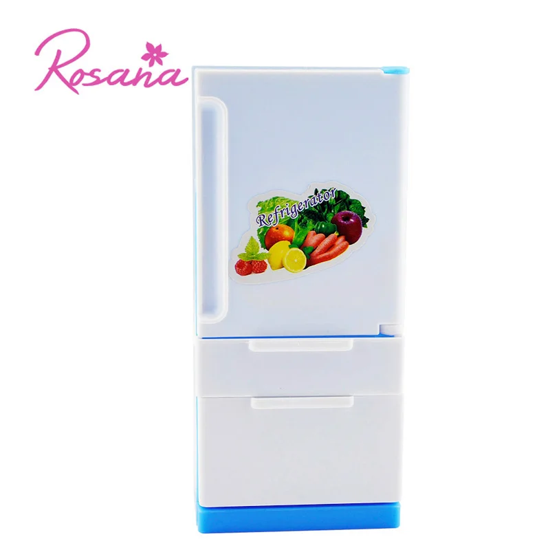 Rosana Sweet Blue Fridge for Barbie Doll House Furniture Exquisite