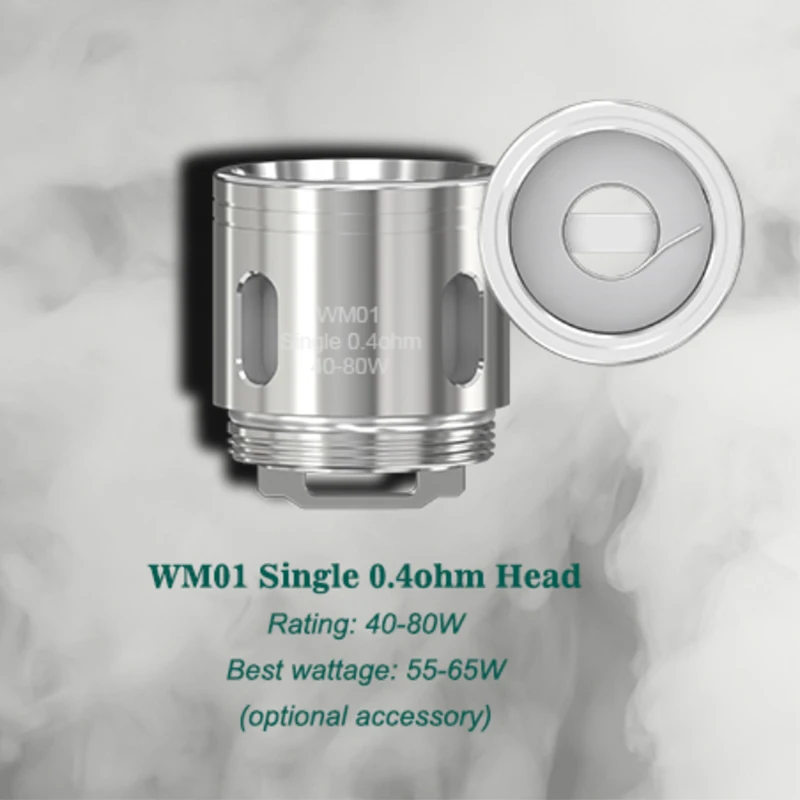 Wismec WM01 Single Coil 0.4ohm WM02 Dual Coil 0.15ohm WM03 Triple Head 0.2ohm E Cigarette GNOME Coil Evaporator For Reuleaux RX GEN3 GNOME Tank 02