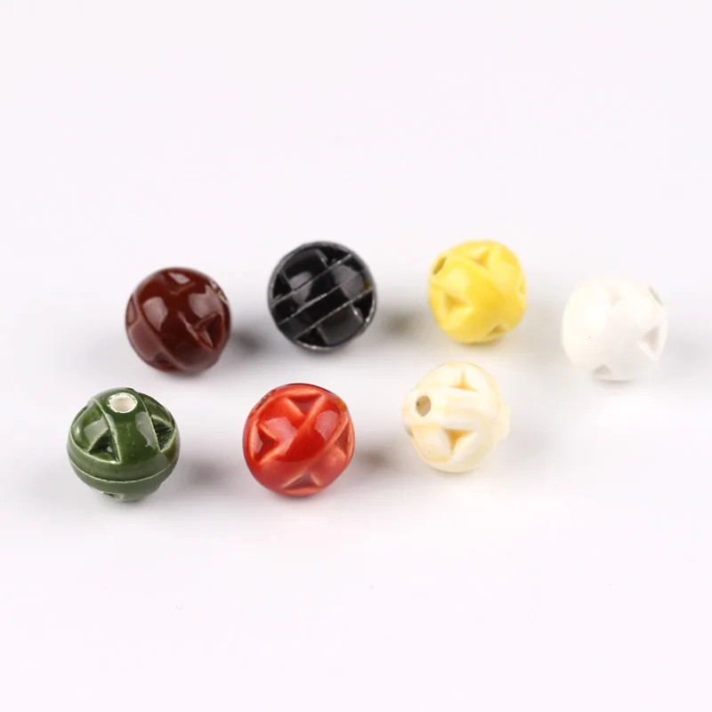 Круглые керамические бусины 18 шт. 15 мм|ceramic beads|beads beadsbeads 15mm |