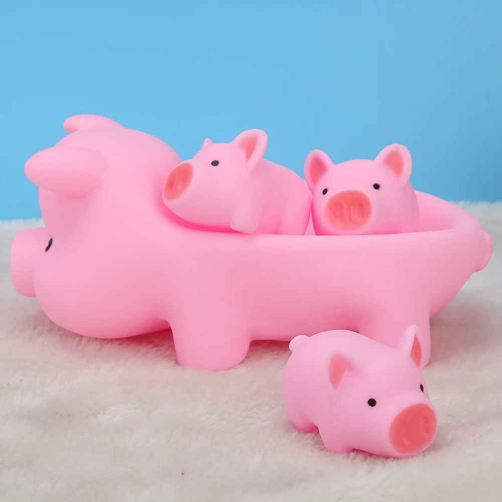 4 шт. детские игрушки для купания в виде свиньи|Игрушки ванной| |