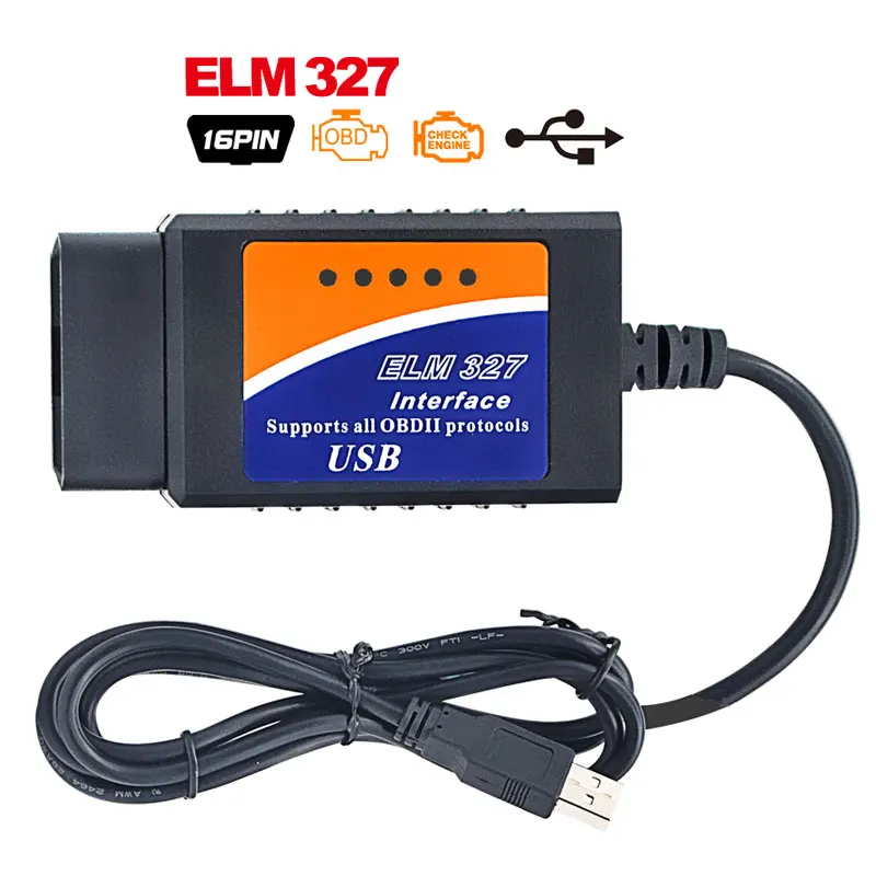 Top Selling Elm327 Interface Usb Obd2 Auto Scanner V2.1 Obdii Obd 2 Ii
