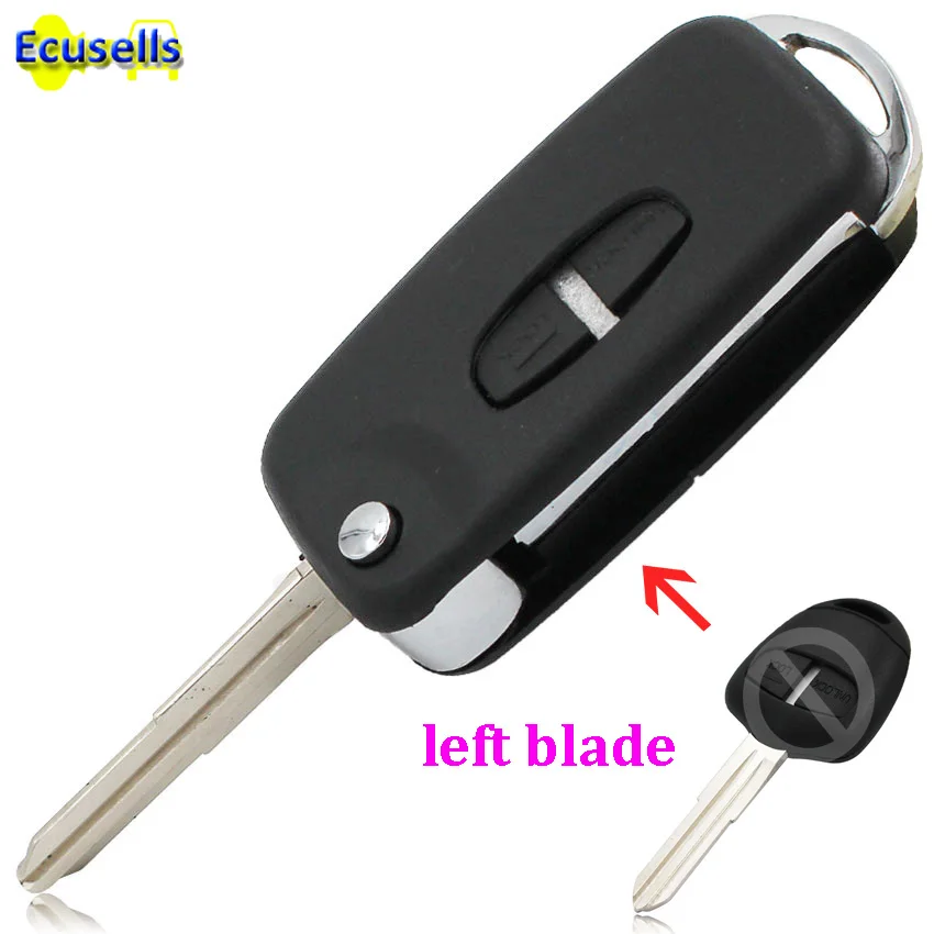 

2 BUTTON FLIP KEY SHELL CASE UPGRADE FOR For MITSUBISHI Lancer EVO Triton Pajero remote key fob left blade