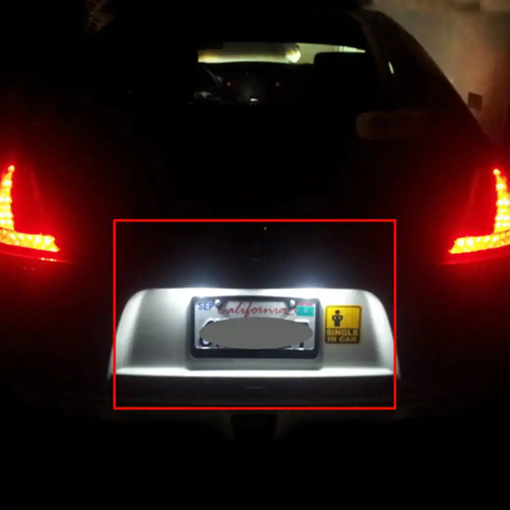 number plate with led light