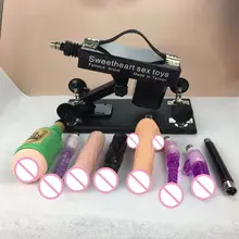 Automatische Einstellbare Geschwindigkeit Sex Maschine Vibratoren Gun mit 6 Dil Tun Masturbation Geschlecht Spielt für Frauen und Paare