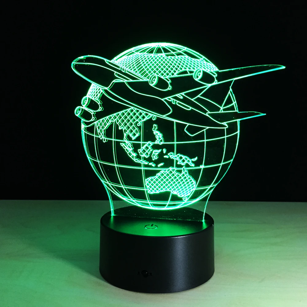 Luzes da Noite illusion lâmpada com botão de Formato : Earth Globe