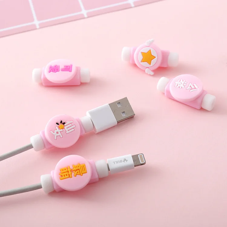 

10PCS Pink Color Cable Protector for iPhone Cable Charger USB Cable Protector for iPhone x 8 6 7 Data Cable Organizer Cord Saver