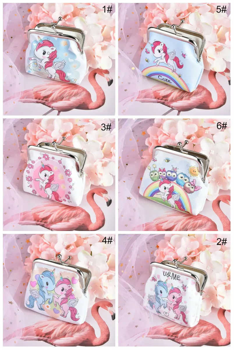 1 шт., Женский кошелек с рисунком единорога, фламинго, нулевой кошелек, модная сумка для монет, милая маленькая сумка, клатч, кошелек