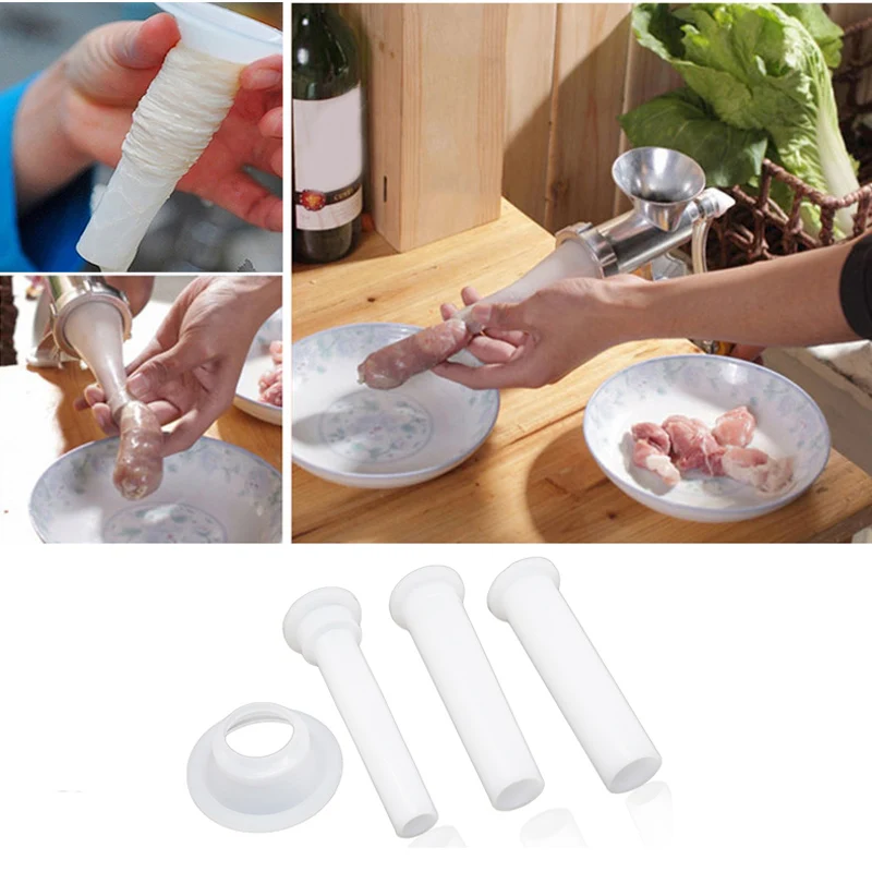 

for Grinder Meat Filling Funnel Meat Sausage Casing Fillers 4pc/Set Meat Nozzles Sausage Ham Maker Grinder Poultry Tool Set