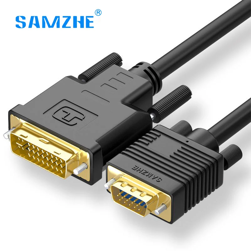 SAMZHE DVI VGA Cable male to male 1080P 60GHZ DVI 24+5 to VGA converter