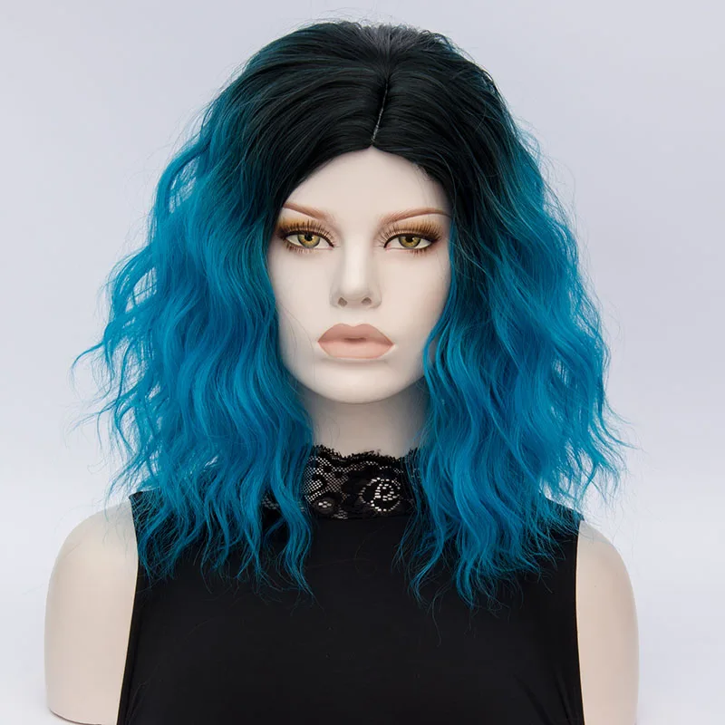 Your Style10 Color Synthetic Two Tone Short Bob Cut Ombre 613 Wig