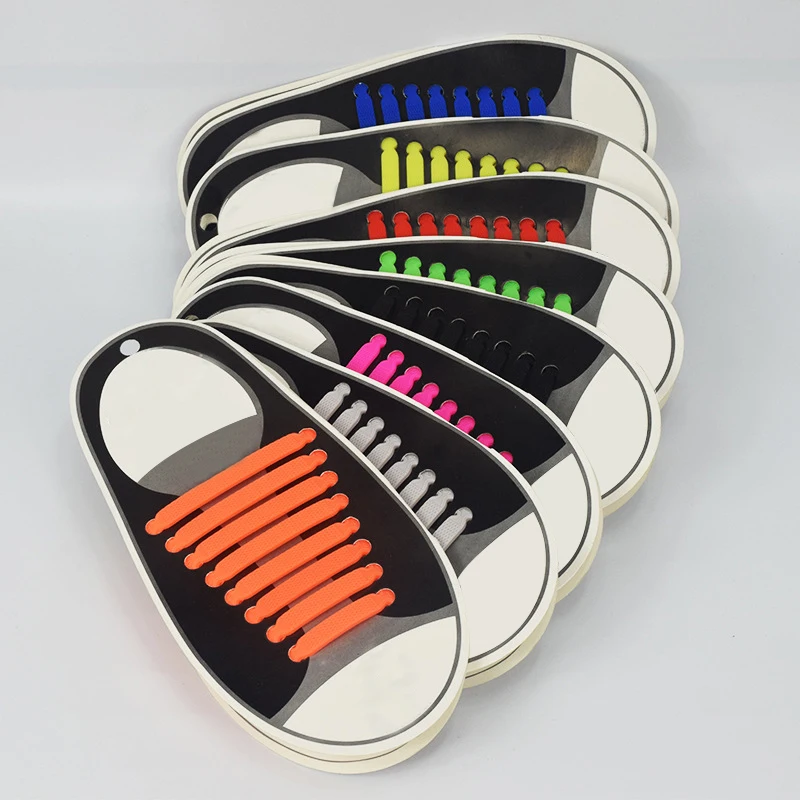 

16Pcs Lazy No Tie Shoelaces Silicone Shoelaces Elastic Shoe Laces for Sneakers