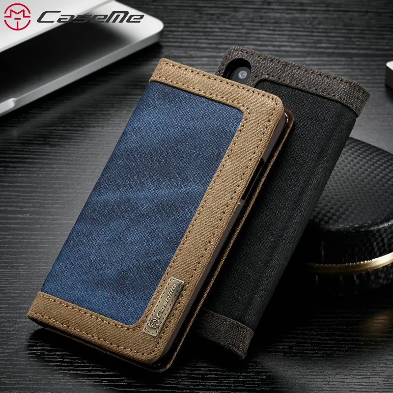 

CaseMe Wallet Leather Case For iPhone X Xr Xs Max Magnetic Flip Credit Card Cover For iPhone 5 SE 5G 6 6s 7 8 Plus Luxury Cases